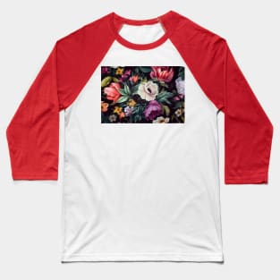 Floral Symphony A Beautiful Flower Print Design Baseball T-Shirt